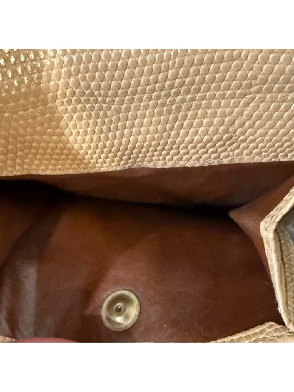 Salvatore Ferragamo Camel/Brown Leather Wallet with Grosgrain Bow Accent - Picture 8 of 9